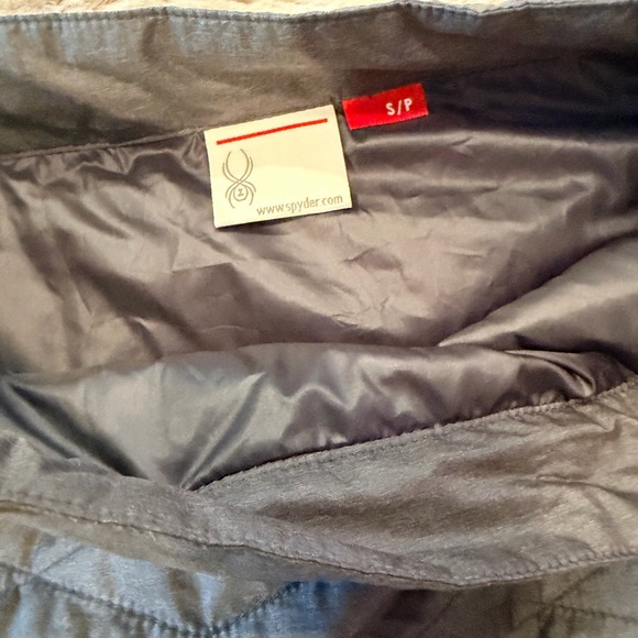 Spyder Quilted  Mini Skirt with Red Zipper - Picture 2 of 4